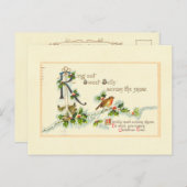 Het zoete Briefkaart van Kerstmis van Klokken (Voorkant / Achterkant)