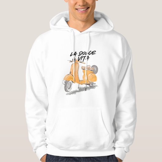 HET ZOETE LEVEN MOTORFIETS HOODIE (Voorkant)
