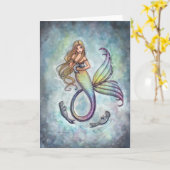 Het zoete Meermin en Wenskaart van de Verbindingen Kaart (Gele Bloem)