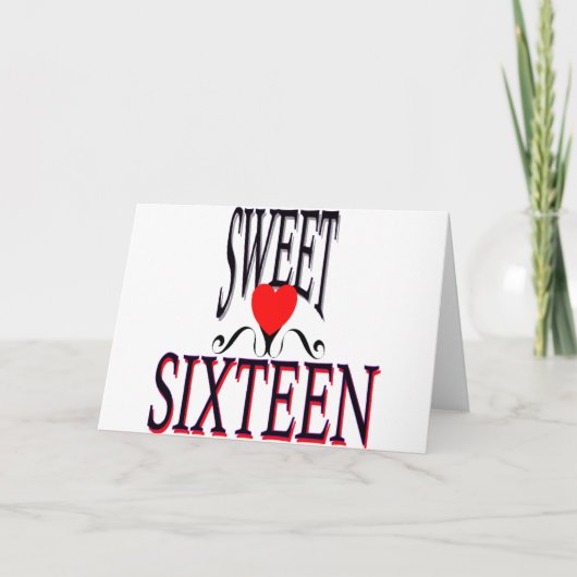 Het zoete Toestel van 16 Verjaardag Kaart (Voorkant)