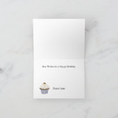 Het zoete Wenskaart van de Verjaardag Cupcake Kaart (Binnen)