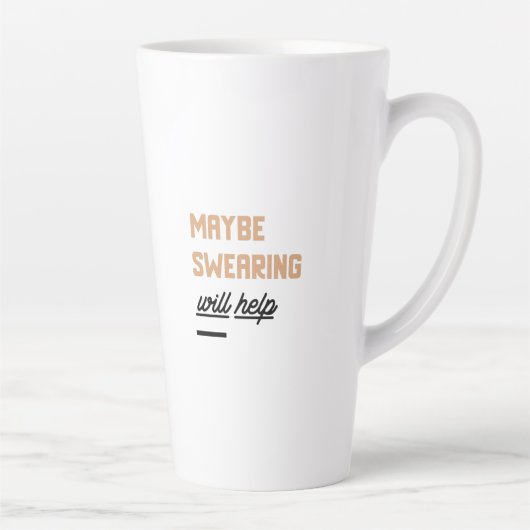Het zogen zal helpen latte mok (Rechts)