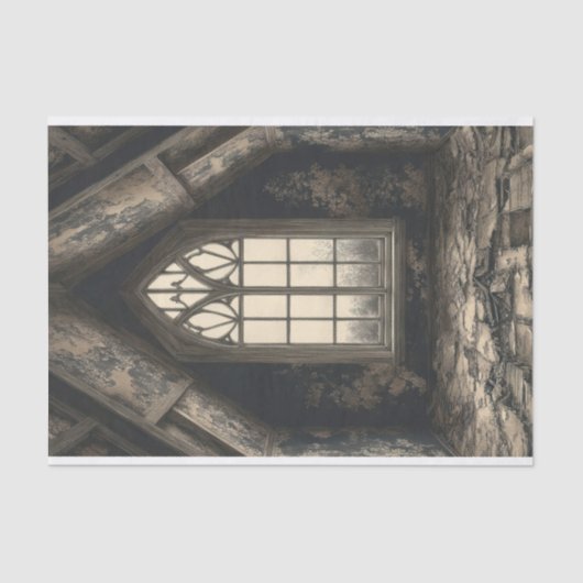 Het zolder venster 1 decoupage papier (Voorkant)