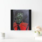 Het Zombie Schilderij van Alfred Fox Vierkante Klok (Huis)