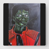 Het Zombie Schilderij van Alfred Fox Vierkante Klok (Voorkant)