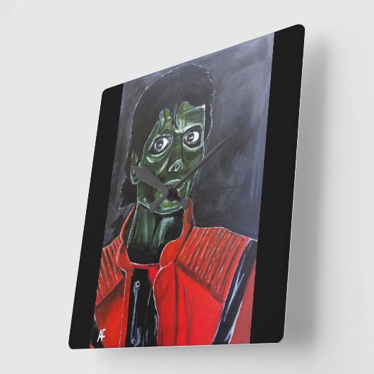Het Zombie Schilderij van Alfred Fox Vierkante Klok (Hoek)