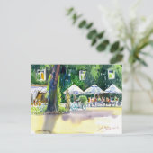 Het zomercafé in het stadstrik. Odesa art Briefkaa Briefkaart (Staand voorkant)