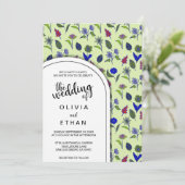 Het zomerlentepatroon floral Weddenschap Kaart (Staand voorkant)