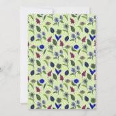 Het zomerlentepatroon floral Weddenschap Kaart (Achterkant)