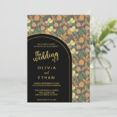 Het zomerlentepatroon floral Weddenschap Kaart (Staand voorkant)