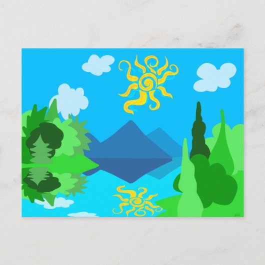 Het zomermeer briefkaart (Voorkant)