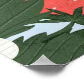 Het zomerpatroon met aardbeien. Aardbeien lea Poster (Hoek)