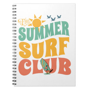 Het zomerreces van de Club-Beach-Summer-Surf-Funny Notitieboek