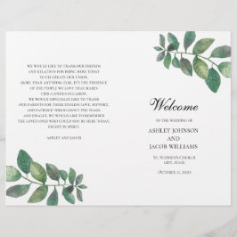 Het zomertrouwprogramma is gevouwen. Groene blader