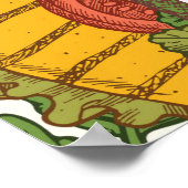 Het zomervoedsel naadloos. Sanchei's, consumptie-i Poster (Hoek)