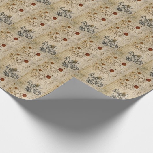 HET ZON, HET MOON EN HET BASILISOUDE PARCHMENT CADEAUPAPIER (Hoek)