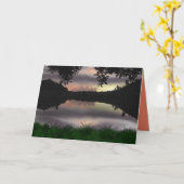 Het zondst van de avond die door de bomen kijkt kaart (Gele Bloem)