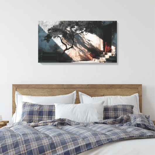 Het zonlicht moment Stretched Canvas Afdrukken (Insitu (Slaapkamer))