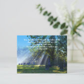 Het Zonlicht van het 23:4 van psalmen in Briefkaart (Staand voorkant)