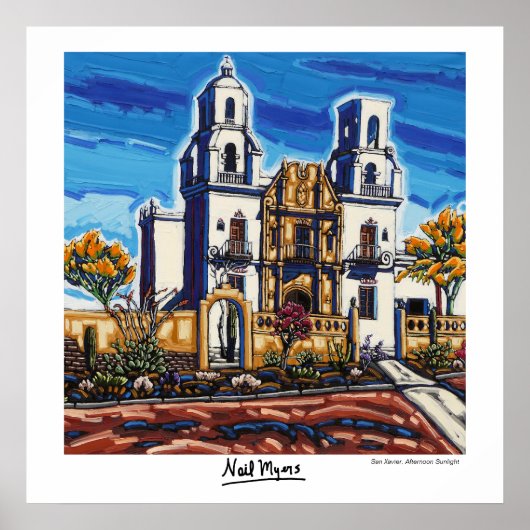 Het zonlicht van San Xavier vanmiddag Poster (Voorkant)