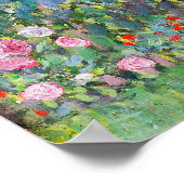 Het zonnebloemschilderij van Gustav Klimt Poster (Hoek)