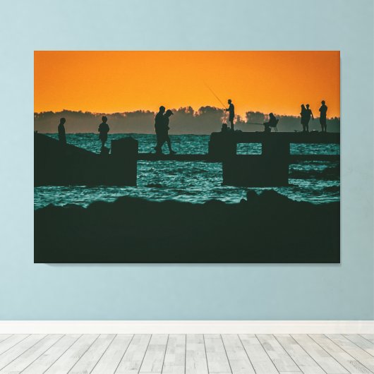 Het zonnelandschap, montevideo, uruguay canvas afdruk (Insitu (Houten vloer))