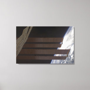 Het zonnepaneel van het internationale ruimtestati canvas afdruk