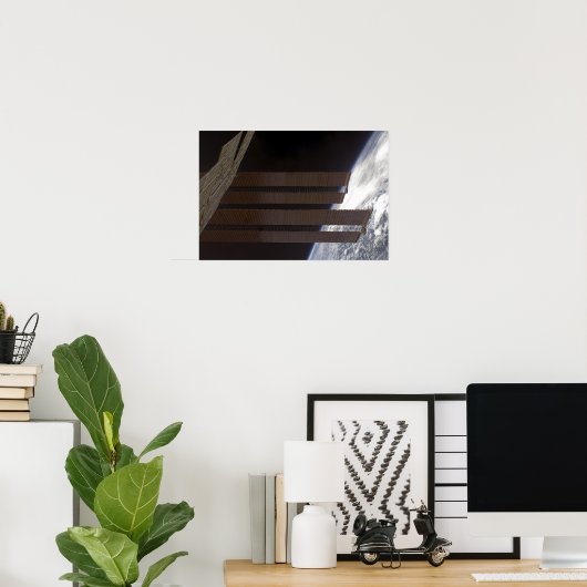 Het zonnepaneel van het internationale ruimtestati poster (Thuiskantoor)