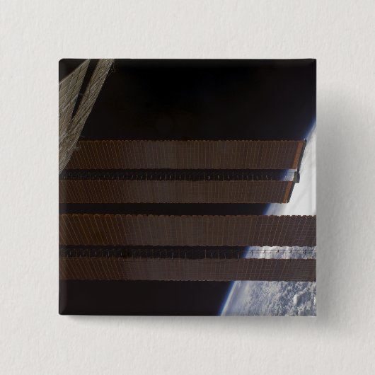 Het zonnepaneel van het internationale ruimtestati vierkante button 5,1 cm (Voorkant)
