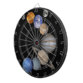 Het zonnestelsel bestrijkt onze planeten dartbord (Voorkant Rechts)