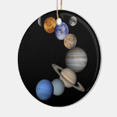 Het zonnestelsel bestrijkt onze planeten keramisch ornament (Links)