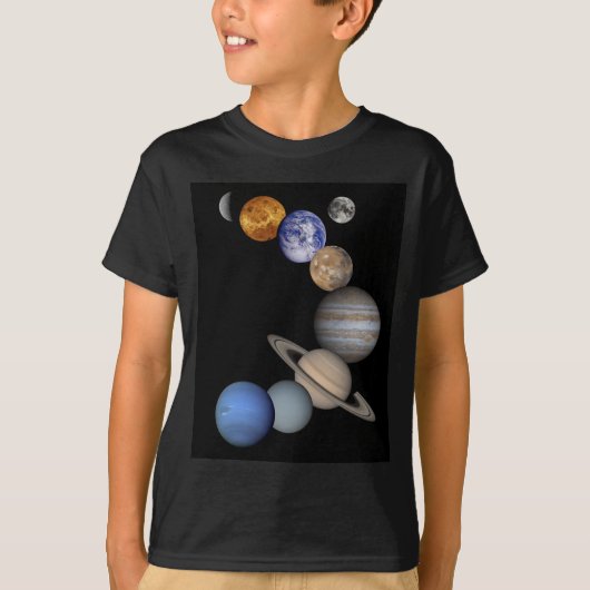 Het zonnestelsel bestrijkt onze planeten t-shirt (Voorkant)