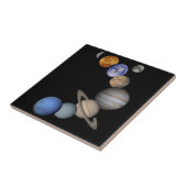 Het zonnestelsel bestrijkt onze planeten tegeltje (Zijkant)