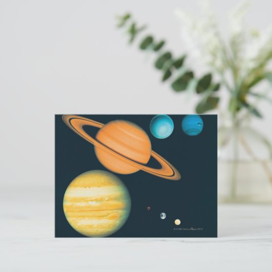 Het zonnestelsel briefkaart (Staand voorkant)