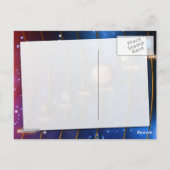 Het zonnestelsel briefkaart (Achterkant)