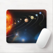 Het zonnestelsel en voorbij Mousepad Muismat (Met muis)
