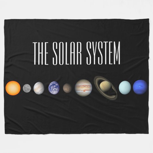 Het zonnestelsel fleece deken (Voorkant (Horizontaal))
