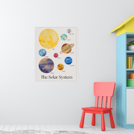 Het Zonnestelsel Kids Leerposter 24"x30" Poster