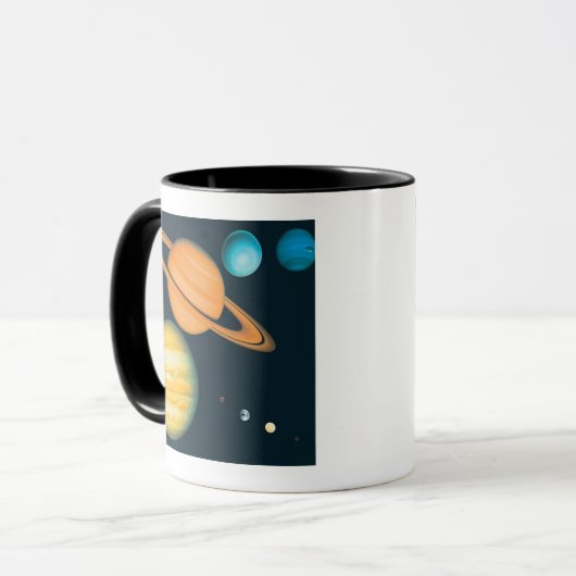 Het zonnestelsel mok (Voorkant links)