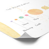 Het zonnestelsel pastel landschap onderwijs print (Hoek)