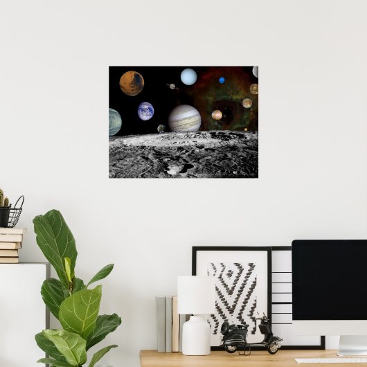 Het zonnestelsel poster (Thuiskantoor)