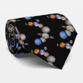 Het zonnestelsel stropdas (Opgerold)