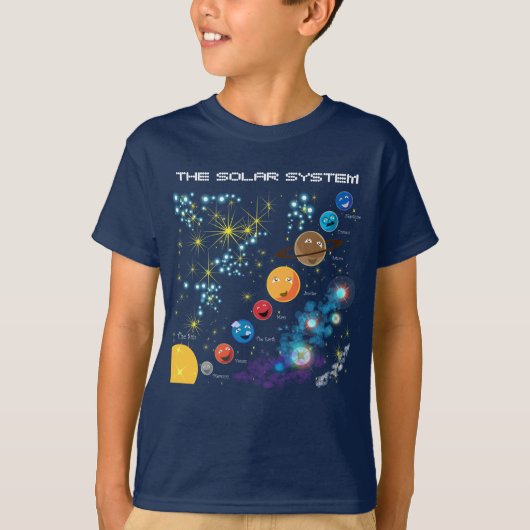 Het zonnestelsel t-shirt (Voorkant)
