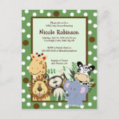 HET ZOO CREW OERWOUD BABY SHOWER BRIEFKAART (Voorkant)