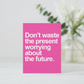 Het zorgen over het toekomstige citaat briefkaart (Staand voorkant)