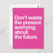 Het zorgen over het toekomstige citaat briefkaart (Voorkant / Achterkant)