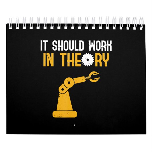 Het zou een grappige roboticaweergave moeten zijn kalender (Hoes)