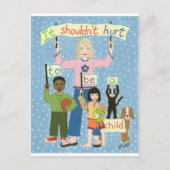 Het zou geen pijn moeten doen om een kind te zijn briefkaart (Voorkant)