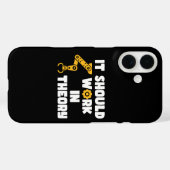 Het zou in theorie moeten werken, grappige robotar Case-Mate iPhone case (Achterkant (horizontaal))
