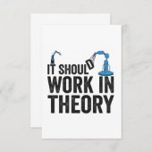 Het zou moeten werken in Theorie Robotics Engineer Bedankkaart (Voorkant / Achterkant)